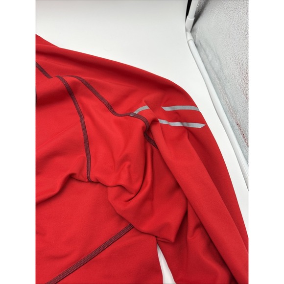 New Balance Jogger Jacket Mens Size Extra Large Pull Over Quarter Zip Red - Picture 10 of 12